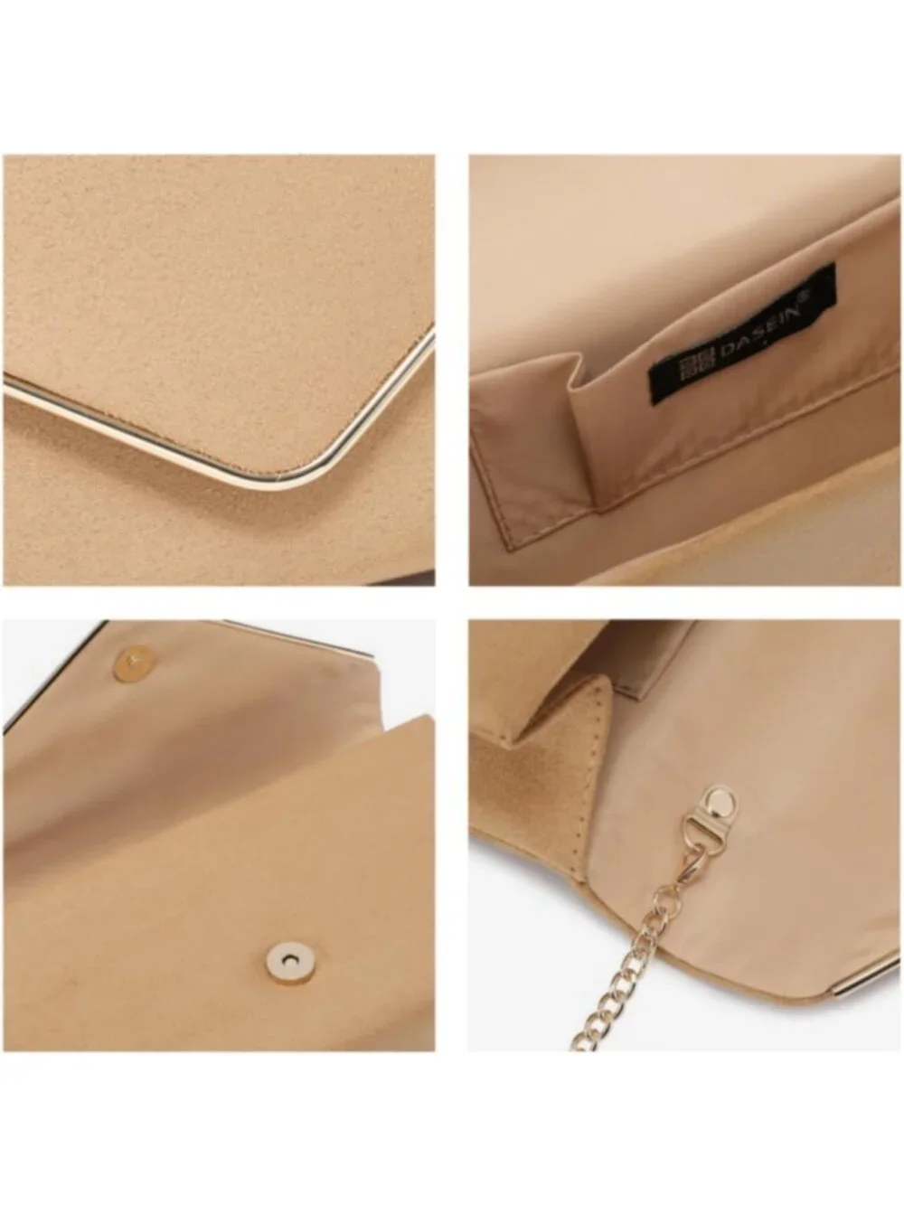 Chic Faux Suede Clutch Purse - Elegant Evening Bag for Bridal & Formal Events